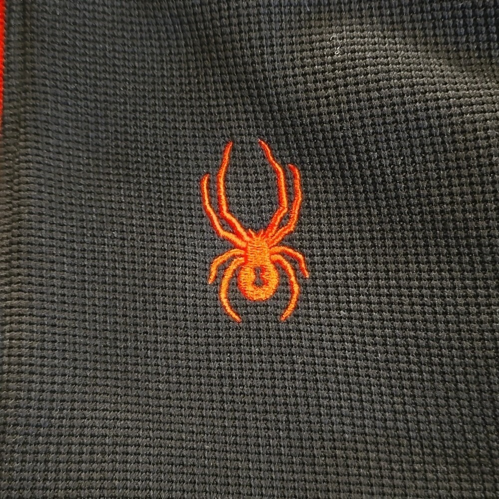 Spyder Men's Qtr Zip Black Pullover with Pockets and Microfleece Lining - Picture 6 of 10